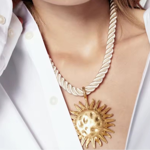 Zara Sun Gold Necklace - Picture 3 of 9